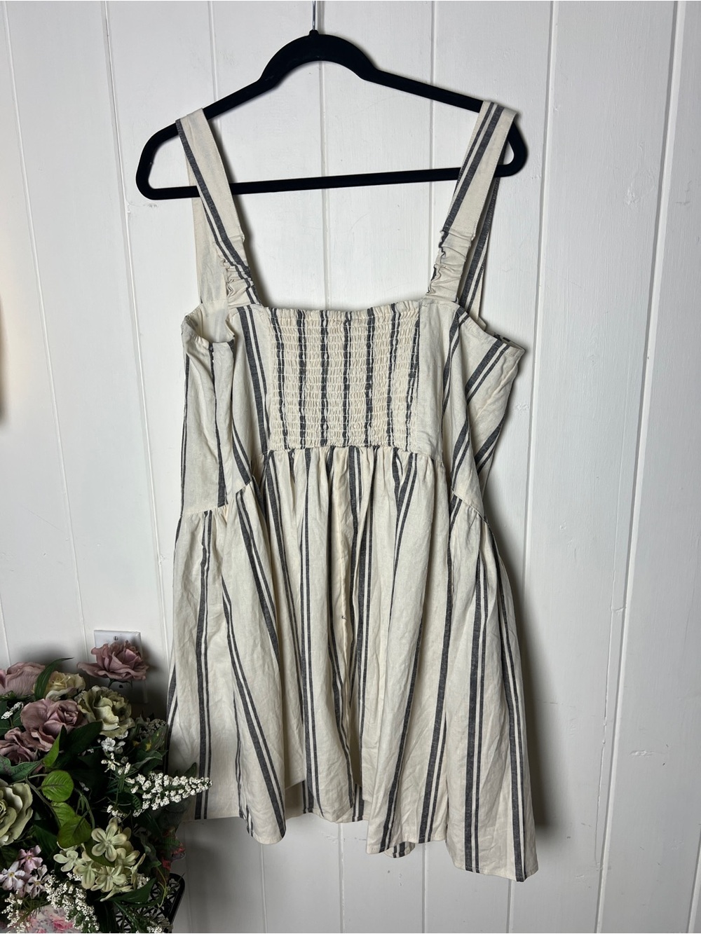 Future Collective Jenee Naylor Linen Blend Corset Mini Dress NWT - Picture 8 of 13